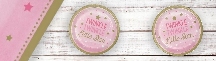 Twinkle Little Star Pink 1st Birthday Party Supplies | Decorations | Packs